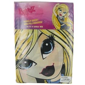 Girls Purple Bratz Duvet Cover & Pillow Case Single Uk