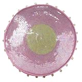 Swell Pop Picnic Round Decorative Pillow with Sequins