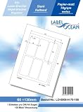 Produkt-Bild: LabelOcean LO-0006-H-70, 600 Etiketten 60x130mm, 100 Blatt DIN A4, 70g/qm, geeignet f&uuml;r Inkjetdrucker-, Laserdrucker und Kopierer.