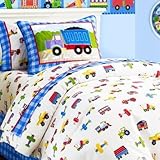 Olive Kids Duvet Cover Twin - Trains Planes And Trucks