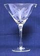 Individually Hand Etched Starfish Martini Glass 8 1/4"H Set / 4