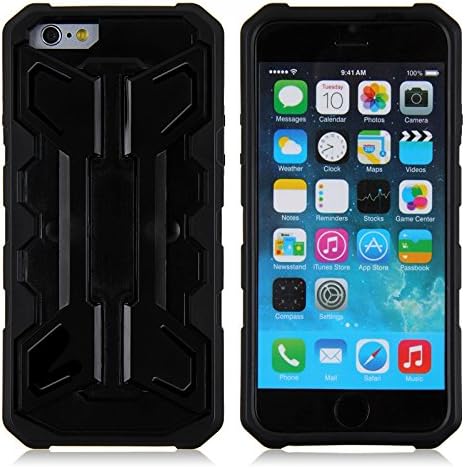 iPhone 6 Case, Eagle Series by Guardiant - [Kickstand Feature] [Black] - Perfect For Netflix, FaceTime, Movies, TV, Video - 4.7 Inch Rugged Dual Layer Armored Case for your Apple Phone - Popular For Men &amp; Guys - Slim Custom Fit - Latest Stylish Design - Protect Your Investment