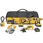 Factory-Reconditioned DEWALT DC6PAKIAR Heavy-Duty XRP 18V Cordless Hammerdrill/Drill/Driver/Circular Saw/Reciprocating Saw/Impact Driver/Cut-Off Tool/Flexible Floodlight Combo Kit