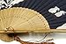 Japanese Handheld Folding Fan, with White Bunnies HF158