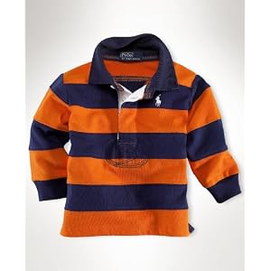 Ralph Lauren Baby Boy Long-Sleeved Striped Rugby Shirt Ralph Lauren Baby Boy Long-Sleeved Striped Rugby Shirt