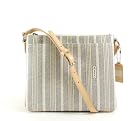 Coach Legacy Weekend Ticking Stripe Swingpack 49249 (SV/White Black Multi)