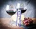Wine Accessories Gift Set - Napa Themed Magnetic Glass Glass Charms & Markers Plus Quality Winged Corkscrew Wine Opener - Great Hostess or Housewarming Gift