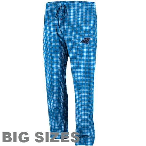 Carolina Panthers Men's Big Sizes Fly Flannel Pajama Pants - Panther Blue (XXXXX-Large)
