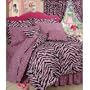 Zebra Print Bed in a Bag - Pink/Black Queen