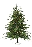 Barcana 4-1/2-Foot Star Fir PE/PVC Ready-Trim Christmas Tree with 250 Clear Mini Lights