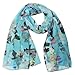 Wrapables Chiffon Under the Sea Fish Pattern Long Scarf, Blue