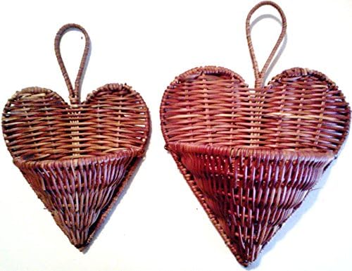 Heart Shaped Basket Set of Two Baskets