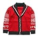 eTree Little Boys' Cashmere Knitting V Collar Lapel Pockets Cardigan Sweater