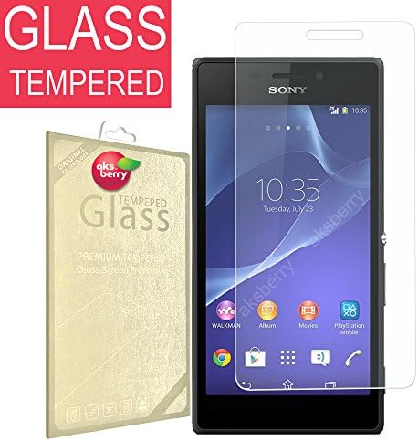 Sony Xperia M2 Dual [D2302] [ Tempered Glass ] Screen Protector, Aksberry(R) Premium Shatter Proof Ballistic Glass, [ 0.2mm thickness ] Ultra Clear