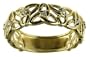 9ct Yellow Gold Ladies 5 Point Diamond Set Linked Celtic Trinity Knot Ring