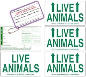 Amazon.com : Live Animal Label Set of 5 : Hard Sided Pet Carriers : Pet ...