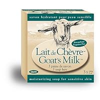 Canus Goat's Milk Fragrance Free Bar Soap, Five-Ounce Bars in 3-Count Boxes