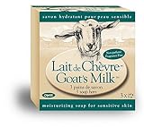 Canus Goat's Milk Fragrance Free Bar Soap, For Sensitive Skin, Five-Ounce Bars in 3-Count Boxes (P