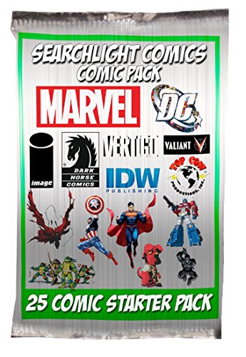 SearchLight Comics 25 Comic Book Collector Starter Set + Bonus Searchlight Comics Sticker