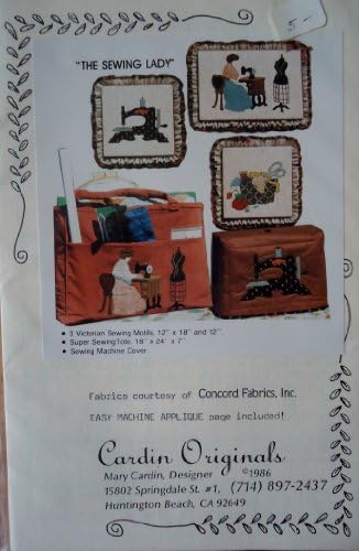 Cardin Originals Pattern ~ Sewing Lady Victorian Motif Sewing Room Accessories
