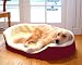 Large 36x24 Lounger Dog Pet Bed - Burgundy