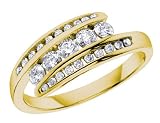 Diamond Journey Anniversary Ring 1/2 Carat (ctw) in 14K Yellow Gold