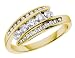 Journey Diamond Anniversary Ring 1/4 Carat (ctw) in 14K Yellow Gold