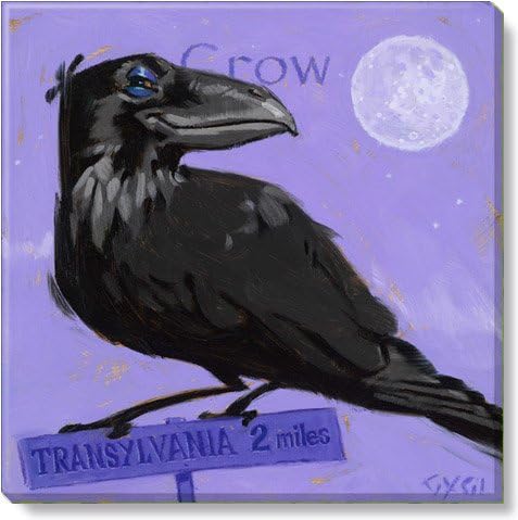 Darren Gygi Giclee on Canvas 1" Gallery Wrap on Wood Frame Crow 9" x 9"