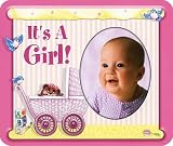 It's A Girl buggy Baby Photo Magnet Frame