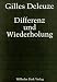 Differenz und Wiederholung: Aus dem Franz&ouml;sischen von Vogl, Joseph