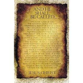Christ Names Jesus Religious Motivational Art Poster Print - 24