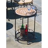 Manchego 20 Inch Round Serving Cart