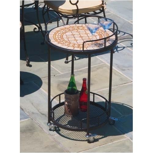 Manchego 20 Inch Round Serving Cart