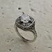 14k White Gold Art Deco Style Engagement Ring