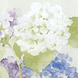 Design Design Hydrangea Mist Lunch Napkin, 20-Count Packages (Pack of 4)