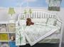 French Green Toile Baby Crib Nursery Bedding 10 Pcs SET