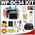 Canon WP-DC34 Waterproof Case with NB-4L Battery + Case + Tripod + Cameta Bonus Accessory Kit for PowerShot G11 Digital Camera
