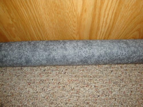 Draft Stopper, Filled with Fragrant Balsam, Large Diameter 3" (Platinum Plus) Grey Leaves