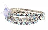 Bracelet Set - Crystal Stretch (3 Pcs) ~ Tanzanite & Aqua AB