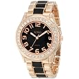 XOXO Women's XO5473 Rose Gold with Black Epoxy Analog Bracelet Watch