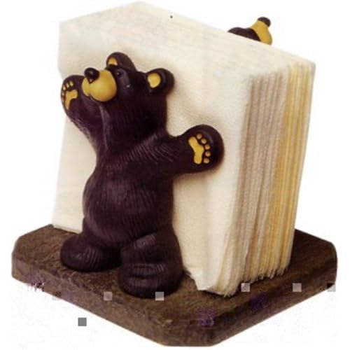 Bearfoots Bears Joe & Roscoe Napkin Holder Kitchen & Dining