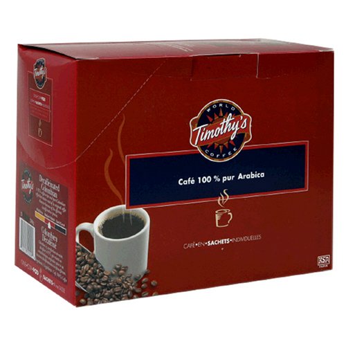 Timothy's World Coffee, Colombian, Decaffeinated, Coffee Pods, 25-Count Boxes (Pack of 2)