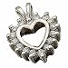 14kt White Gold Charming Diamond Heart Pendant