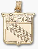 New York Rangers 'Rangers Shield Logo' 5/8' Pendant - 14KT Gold Jewelry