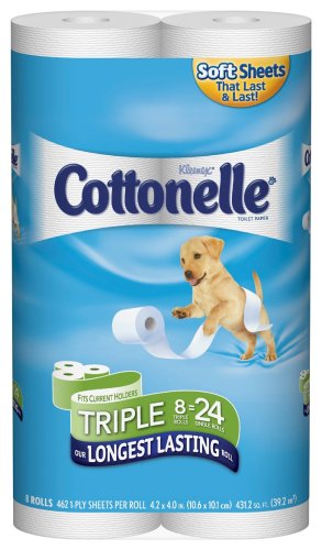 Childrens Toyshop  Health & Personal Care : Kleenex Cottonelle Triple Roll, 462 Sheets, 8 Packs (Pack of 6)
