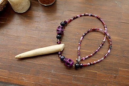 Spirits in Echos Deer Antler Tip Statement Necklace