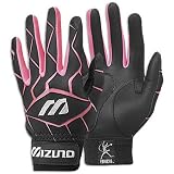 Mizuno Big Kids Finch Premier Batting Glove ( sz. S, Black/Pink )