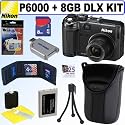 Nikon Coolpix P6000 13.5MP Digital Camera + 8GB Deluxe Accessory Kit