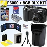 Nikon Coolpix P6000 13.5MP Digital Camera + 8GB Deluxe Accessory Kit by Nikon