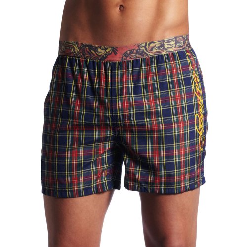Ed Hardy Men's Open Mouth Tiger Woven Boxer